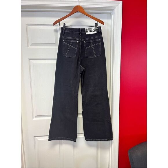 The Ragged Priest Dollz Kill Rubic Charcoal Distressed Square Baggy Jeans sz 30 - Picture 9 of 12